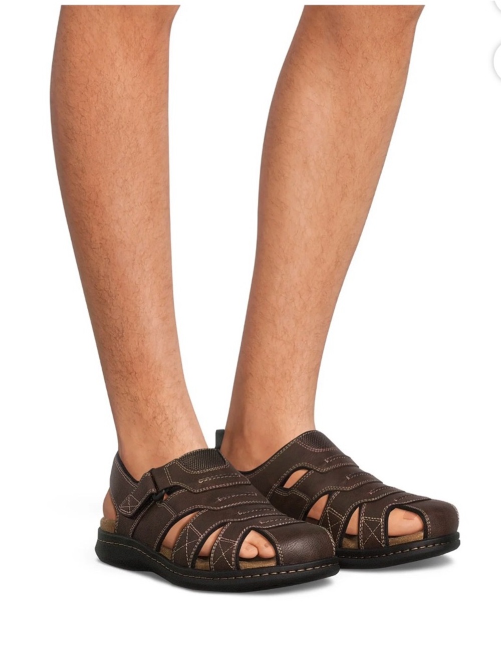 💜 George Men's Comfort Closed Toe Sandals Size:11